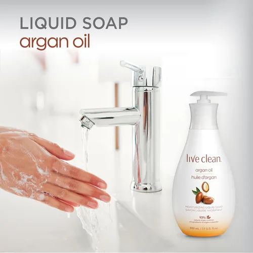 Vista 3 de Live Clean Liquid Hand Soap, Argan Oil, 17 Oz (Packaging May Vary)