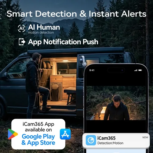 Vista 5 de KKB Cámara de seguridad celular 4G LTE, montaje magnético, sin cámaras de seguridad WiFi para interiores, SIM incorporada, 2K inalámbricas