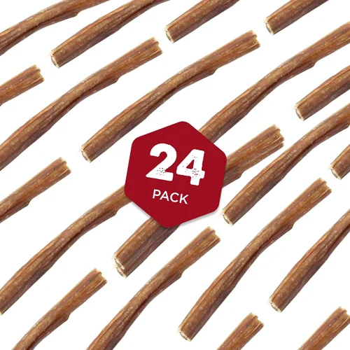 Vista 4 de Best Bully Sticks Palitos finos de 6 pulgadas, 24 unidades (paquete de 1), naturales, fáciles de digeribles, 100% alimentados con pasto, sin granos