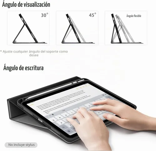 Vista 4 de Antbox Funda para iPad (A16) 11ª Generación 11'' 2025/iPad 10ª Generación 10.9'' 2022 con Soporte Integrado para Lápiz Función de Encendido/Apagado