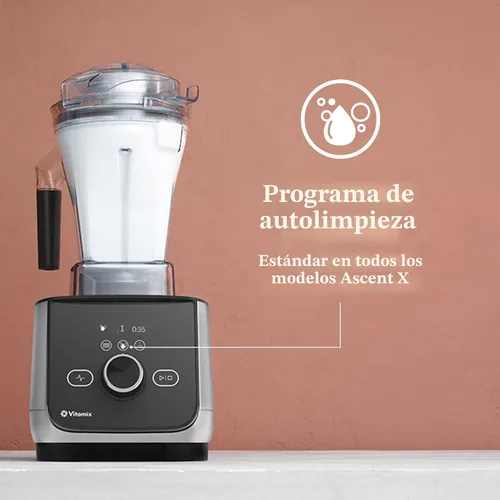 Vista 2 de Vitamix Ascent X4 Licuadora con cinco programas de mezcla, programa de autolimpieza, licuadora de grado profesional para batidos, sopas y más