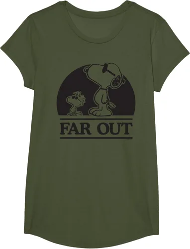 Vista 50 de Peanuts Woodstock 50th Anniversary Far Out Snoopy - Camiseta Blanco