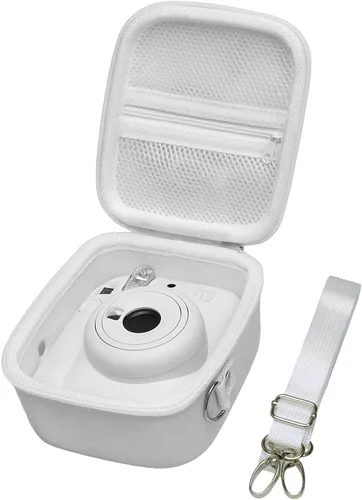 Vista 13 de XANAD Funda rígida compatible con Fujifilm Instax Mini 12/11/10/9/8/7/7+ / EVO y para cámara instantánea Fujifilm Instax Mini 99 con correa