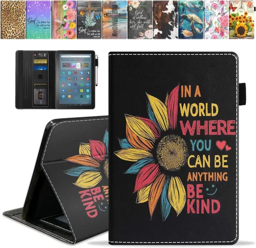 Vista 16 de Funda para tableta Amazon Fire Max 11 (11 pulgadas, 13ª generación, versión 2023) con ranura para tarjetas y apagado y encendido automático, funda