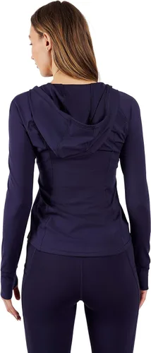 Vista 5 de Sudadera con capucha para mujer,manga larga, cierre completo, Yogalicious