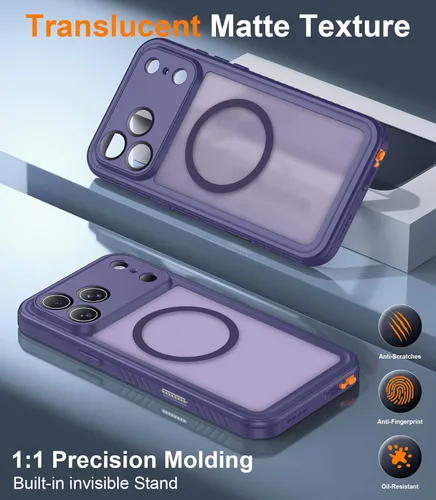 Vista 130 de Temdan - Funda impermeable diseñada para iPhone 12, protector de pantalla y cámara integrado IP68 bajo el agua, cuerpo completo, a prueba de caídas