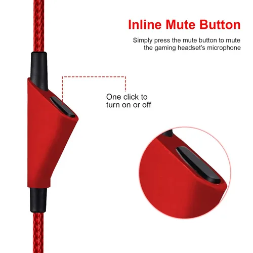 Vista 3 de Cable A40 de repuesto, cable de audio A10 con silencio en línea, cable trenzado de nailon compatible con auriculares Astro A40 TR A40 A40 A10, apto