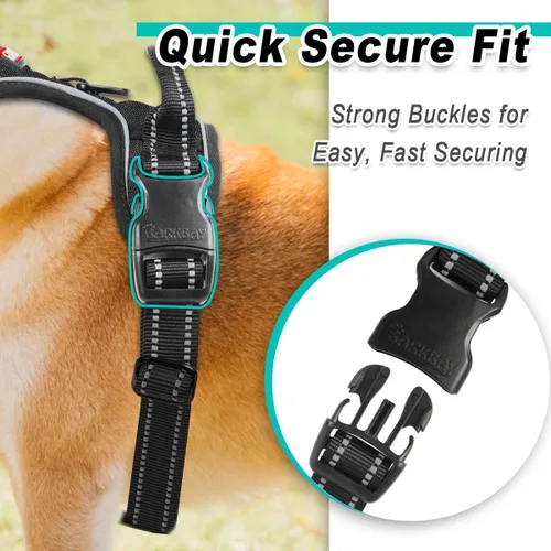 Vista 7 de BARKBAY Arnés para perro sin tirones para perros pequeños, ajustable, reflectante, cómodo, sin estrangulamiento, resistente, perfecto