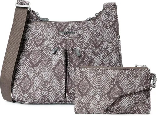 Vista 20 de Baggallini Crossbody Travel Bag 11x8.5 Lightweight Water-resistant Nylon Handbag Manzana