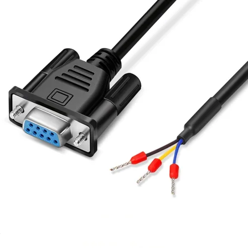 Vista 2 de DB9 RS232 Serial Cable, 9-Pin 3-Core Straight-Through for Maximize Signal Integrity in PC & Industrial Use (Gold-Plated - Female, 5 Meter)