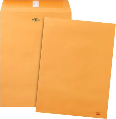 Vista 12 de Mr. Pen - Sobres con cierre de papel kraft, paquete de 18, 9" x 12", azul, tamaño para documentos, con cierre y sello engomado Sobre de correo