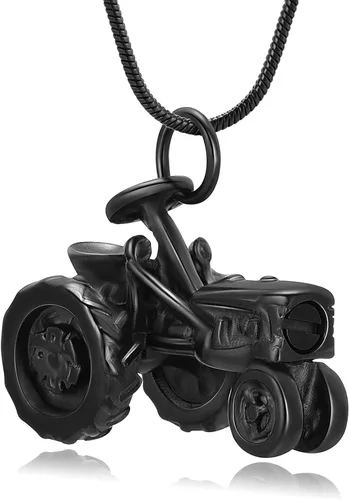 Vista 36 de Imrsanl Joyería de cremación para cenizas, motocicleta, automóvil pequeño, collar de urna de tractor para cenizas para hombres, recuerdo