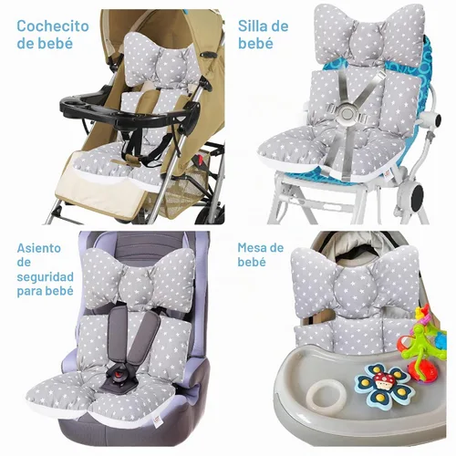 Vista 8 de Forro de asiento de bebé para cochecito, suave y transpirable, cojín universal de malla de aire 3D de algodón para cochecito de bebé