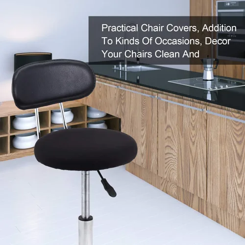 Vista 7 de Tatuo Fundas de Asiento de Taburete de Bar Redondas Lavables Fundas de Cojín de Taburete Fundas Elásticas para Sillas de Bar para Sillas de 14-17