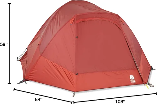 Vista 9 de Sierra Designs Alpenglow - Tienda de campaña para acampar construida con tecnología Twilight para bloquear el 98% de los rayos solares, fácil