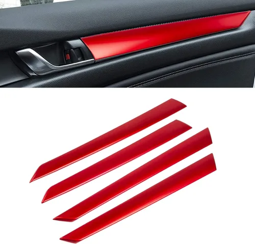 Vista 11 de x xotic tech Tira de cubierta de moldura de panel de puerta lateral interior, patrón de fibra de carbono, compatible con Honda Accord Sedan 10ª