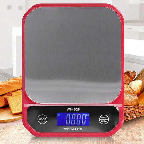 Vista 5 de Balanza digital de alimentos WH-B28 báscula de cocina para cocinar hornear, báscula electrónica de alta precisión con pantalla LCD 22.0 lbs/0.04 oz