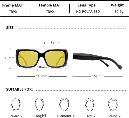 Vista 2 de Retro Vintage Sunglasses Square Rectangle 90s Glasses Trendy for Women Aesthetic Accessories