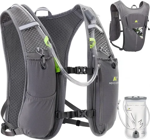 Vista 11 de N NEVO RHINO Chaleco para Correr, Chaleco de Hidratación Ligero, Mochila de Agua Aislada con Vejiga de Agua de 1.5L para Senderismo, Camino