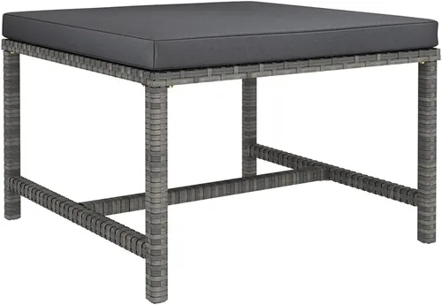 Vista 20 de Sofá de patio de 3 plazas con cojines, cómodo sofá, sofá al aire libre, sofá de patio, muebles de exterior, para patio, porche, césped, jardín o Gris