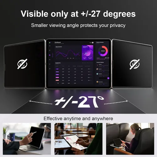Vista 2 de IPROKKO Protector de pantalla magnético de privacidad compatible con iPad de 9ª, 8ª, 7ª generación de 10.2 pulgadas (2021/2020/2019) y iPad Air 3th