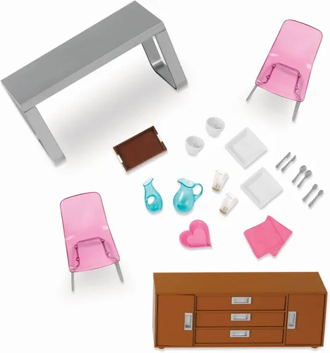 Vista 8 de Lori Comida de juego para muñecas mini - Accesorios de cocina para muñecas de 6 pulgadas - Pizza, Sushi, postre - Juego de casa de muñecas