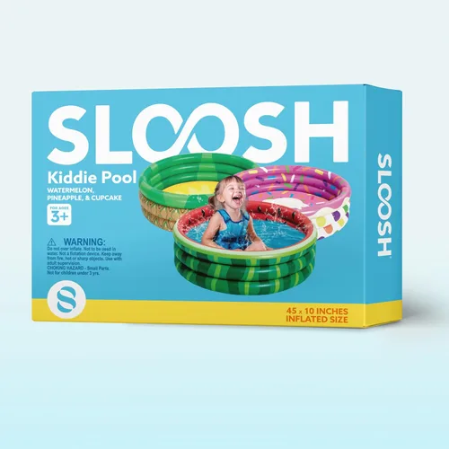 Vista 9 de Paquete de 3 piscinas inflables para niños de 45 x 10 pulgadas, sandía, piña y cupcakes para niños de temporada y diversión de temporada, piscina