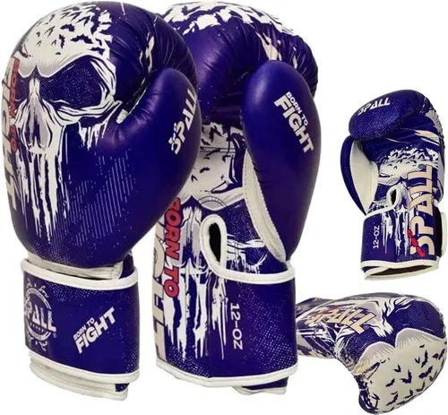 Vista 7 de Boxing Gloves for Men & Women - Pro Training Sparring Punching Gloves - Muay Thai MMA, Kickboxing Heavy Bag Workout Leather Boxing Gloves Negro