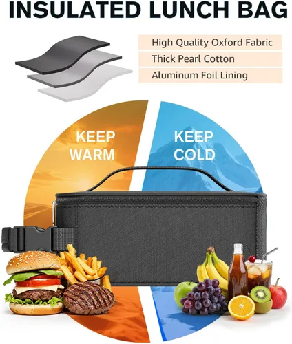 Vista 5 de HowFly Pequeña bolsa de merienda aislada para niños - Lonchera para mujeres/hombres - Bolsas de almuerzo enfriadoras plegables y reutilizables
