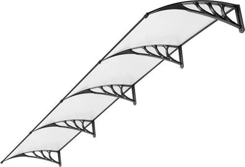Vista 11 de VivoHome Toldo de policarbonato transparente para puerta o ventana con soporte negro, 40 pulgadas x 40 pulgadas