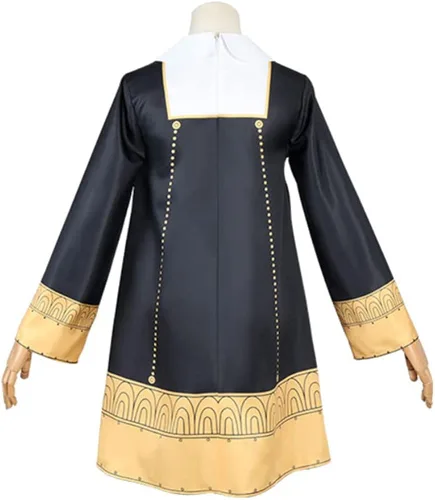 Vista 3 de COLSA Anya Forger - Disfraz de anime para cosplay, uniforme de Halloween, con sombrero
