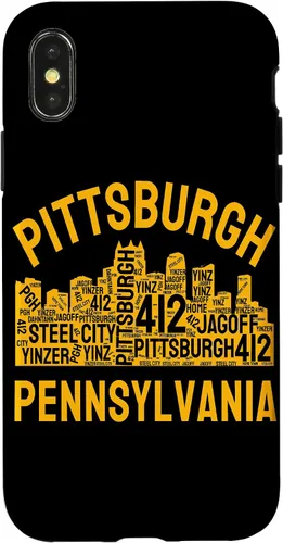 Vista 5 de Carcasa para iPhone 16 Pittsburgh Pennsylvania Steel City Skyline 412 Yinz Home
