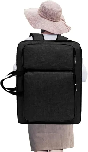 Vista 2 de PENINSULA LOVE Portafolio de arte 8K Bolsa de transporte impermeable para artistas, bolsa de mano portátil para artistas, bolsa de almacenamiento