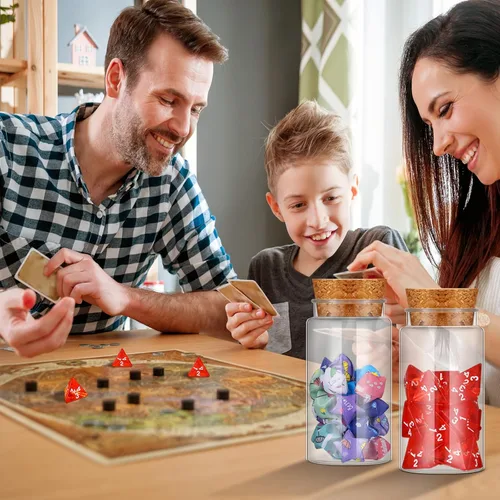 Vista 7 de Maxdot 50 botellas de plástico para poción con corcho, mini botellas de arte de arena, vial de deseos, regalo de mensaje de amor para bodas