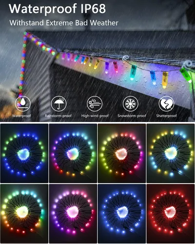 Vista 5 de ALITOVE WS2811 - Luces LED de píxeles de 12 V con xConnect RGB direccionables Bullet Pixels Cadena de luces 100 piezas IP68 impermeable 0.472 in