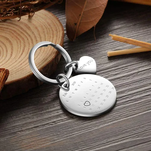 Vista 4 de kaululu Custom Photo Key Chains for Men Women Calendar Picture Key Chain Ring for Him and Her