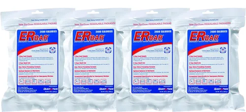 Vista 5 de ER Emergency Ration Barras de alimentos de 2400 calorías para kits de supervivencia y preparación para desastres, caja de 20, 1AC