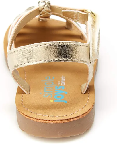 Vista 3 de Simple Joys by Carters Sandalias de gladiador Freya para niñas y niños pequeños
