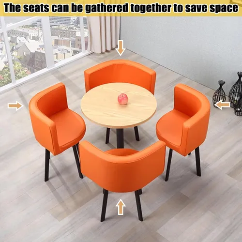 Vista 7 de YVYKFZD Office Reception Room Club Table, Simple Coffee Kitchen Dining Table Set, Round Conference Table, Small Conference Room Tables and Chairs