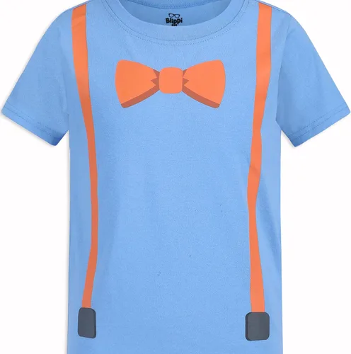 Vista 4 de Blippi Boys 2 Piece Short Sleeve T-Shirt and Pants Set for Toddler and Big Kids