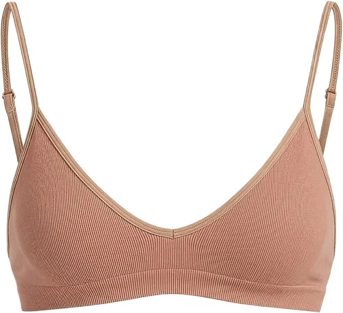 Vista 9 de SweatyRocks Bralette Triangular para Mujer con Escote Pronunciado Sujetador con Cuello en V Sin Cables Sin Relleno Suave Cómodo para Uso Diario