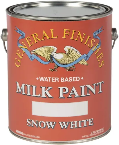 Vista 2 de General Finishes Pintura de leche a base de agua, 1 pinta, blanco antiguo