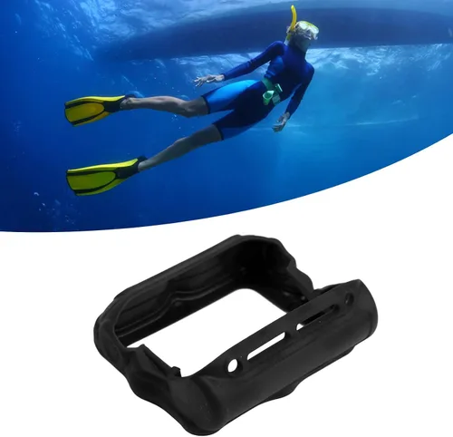 Vista 3 de Astibym Cubierta protectora de silicona de buceo, para Shearwater Perdix Ai Sa Reloj de computadora de buceo (negro)