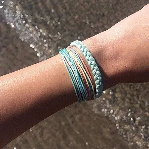 Vista 3 de Pura Vida - Pulsera 100 % impermeable, hecha a mano, con dije revestido y correa ajustable