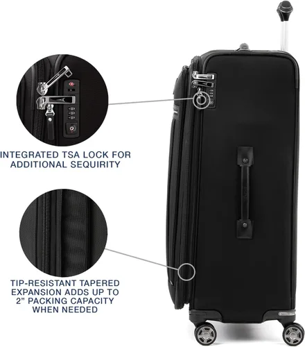 Vista 4 de Travelpro Platinum Elite-Softside - Maletas expansible con ruedas giratorias, Negro shadow), 409186901