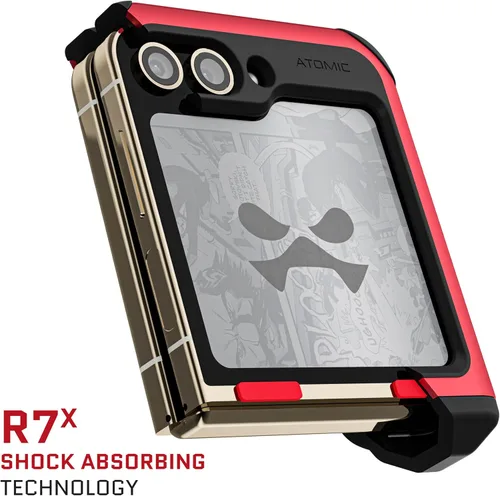 Vista 4 de Funda delgada de aluminio para Galaxy Z Flip 5 - ATOMIC by Ghostek Rojo