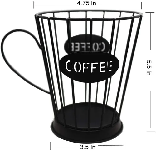 Vista 6 de YANGMEI Soporte para cápsulas de café de 5.5 pulgadas, cesta de almacenamiento para cápsulas de café expreso, para encimera de cocina