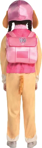 Vista 2 de Amscan Skye - Disfraz de Halloween para niñas pequeñas, incluye mono, sombrero y mochila
