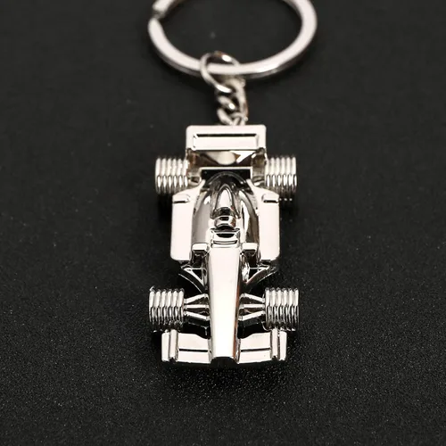 Vista 7 de Create Idea 2 llaveros de coche de carreras F1 de metal Fórmula 1, llavero de coche de carreras, bolso de mano, regalo especial para cumpleaños