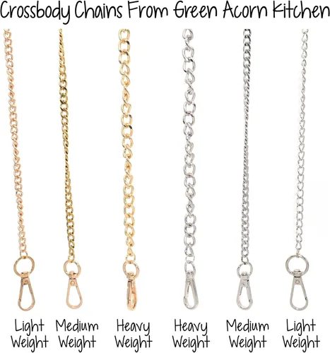 Vista 4 de 50 Inch Gold Handbag Chain - Warm Gold - Light Weight Crossbody Strap - Chain For Bride Clutch or Designer Evening Bag - Handmade